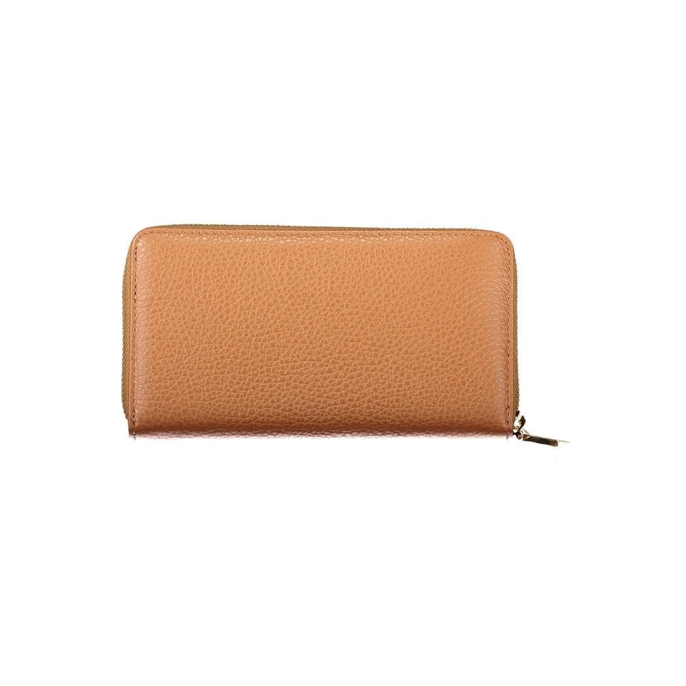 Coccinelle Metallic Soft Portafoglio Donna in Pelle Marrone Lucida