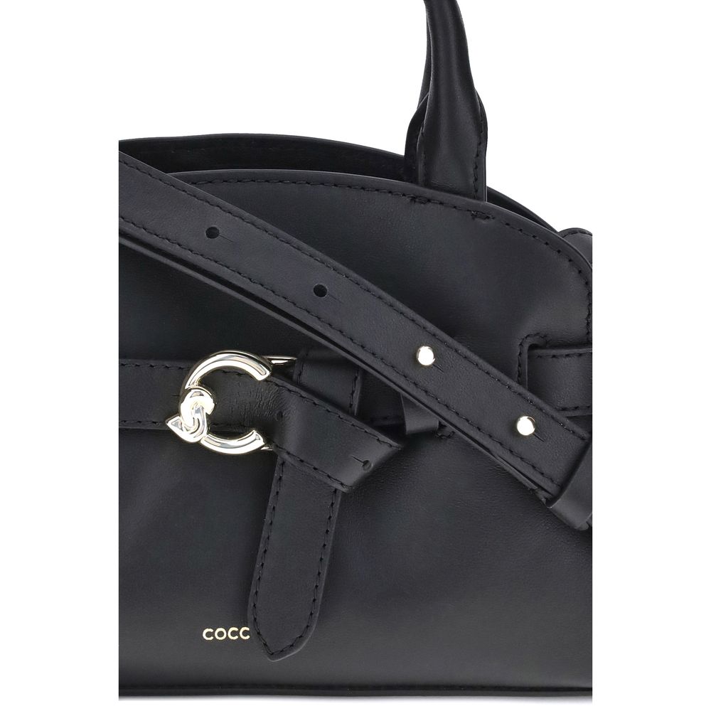 Coccinelle Sabine Borsa a Mano Piccola in Pelle Liscia Nera (AW25)