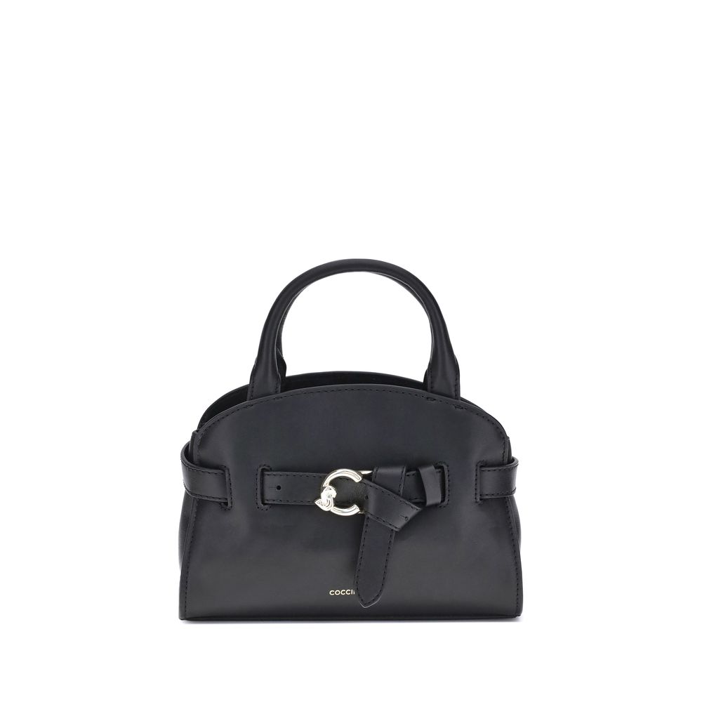 Coccinelle Sabine Borsa a Mano Piccola in Pelle Liscia Nera (AW25)