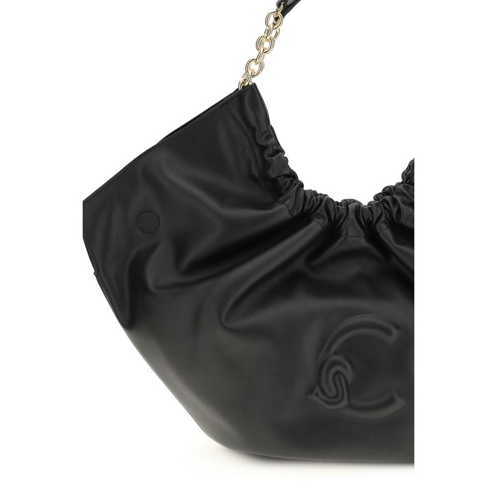 Coccinelle Smash Borsa a Spalla Media in Pelle Nera (Manico a Catena)