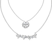 Amen Women's Four-Heart Necklace CLPMHBB