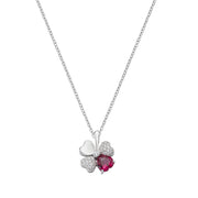 Amen women's four-heart necklace CLPQUBR