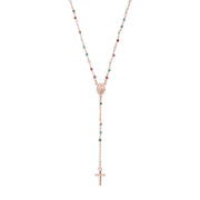 Amen Women's Rosary Necklace with Crystals CRO25RMU4