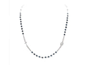Amen Unisex Rosary Necklace with Crystals CROBG3