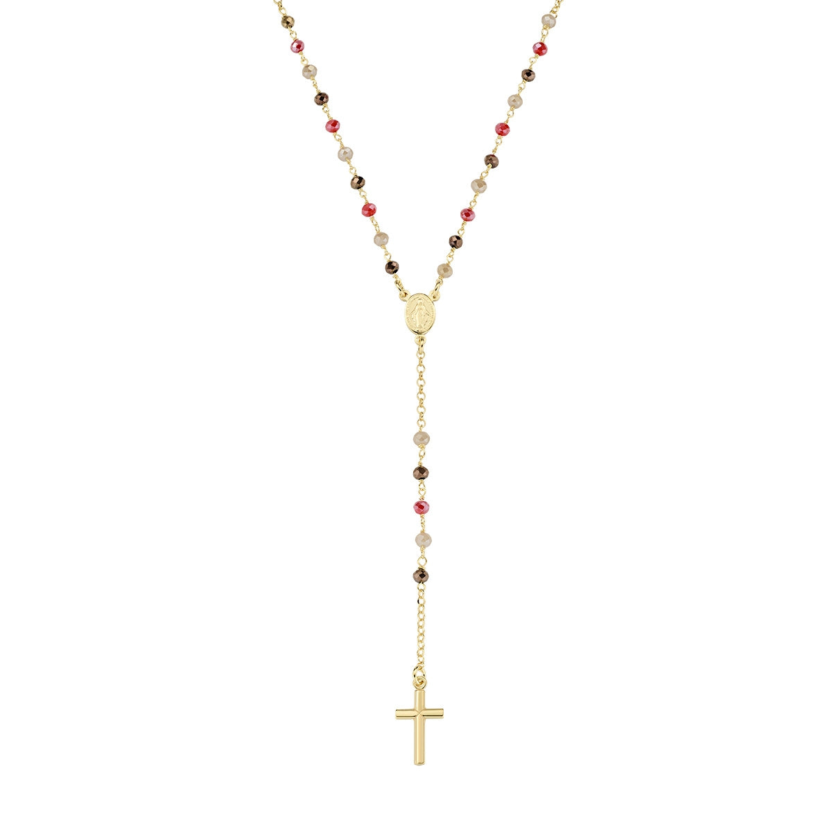 Amen Unisex Rosary Necklace with CROGMM4 Crystals