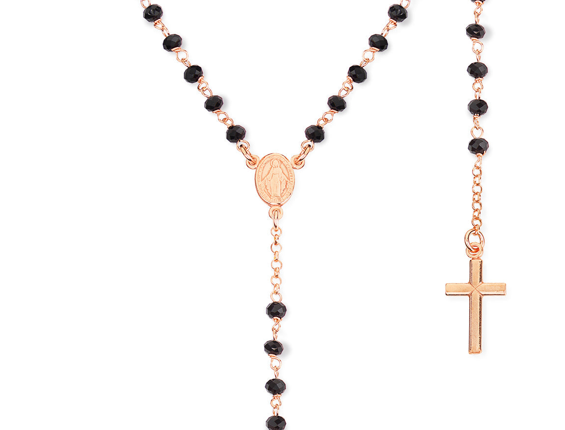 Amen Unisex Rosary Necklace with CRORN4 Crystals