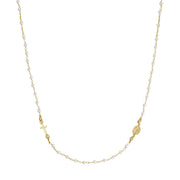 Amen Unisex Rosary Necklace with CROGPSW3 Pearls