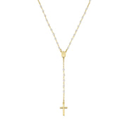 Amen Unisex Rosary Necklace with Pearls CROGPSW4