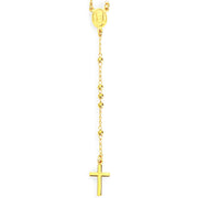 Amen Unisex Rosary Necklace in Silver CRO30G
