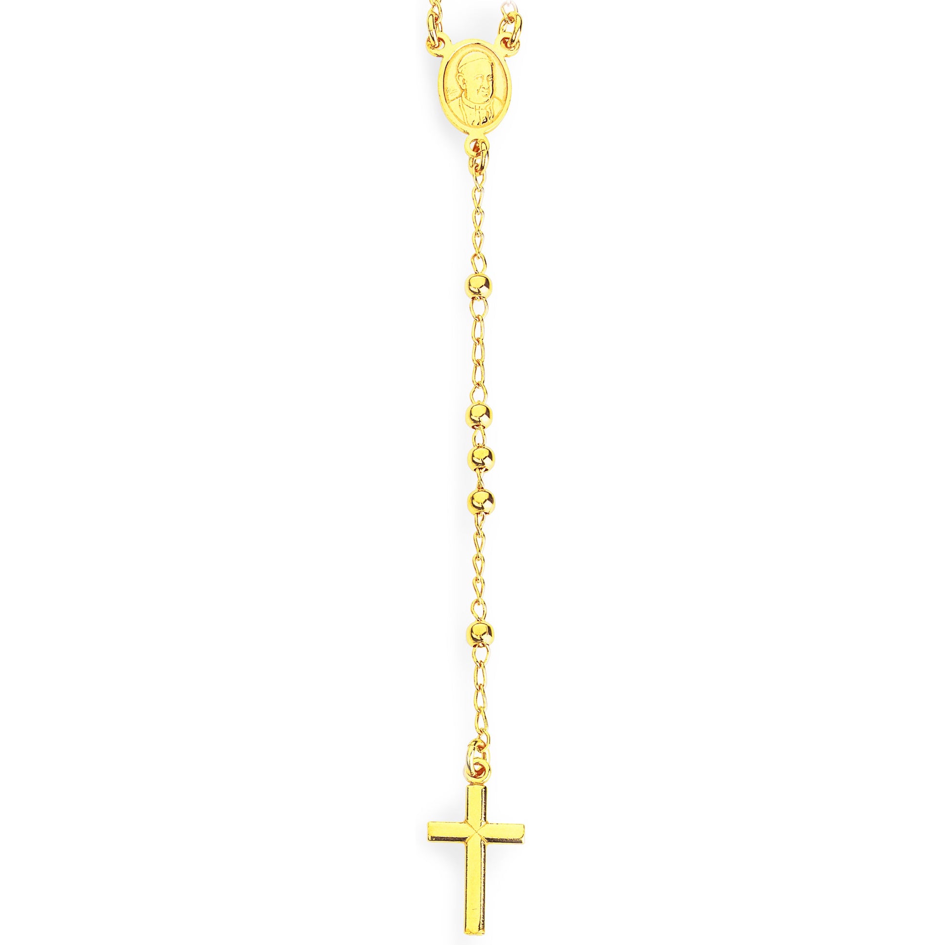 Amen Unisex Rosary Necklace in Silver CRO30G