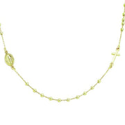 Amen Unisex Rosary Necklace in Silver CROG3