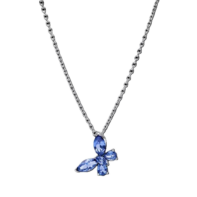 Collana Cuore Pavé Rosa Pandora Argento 925 Lunghezza 45 cm 394232C01-45