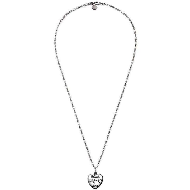 Collana Gucci Blind For Love YBB45554200100U cuore argento