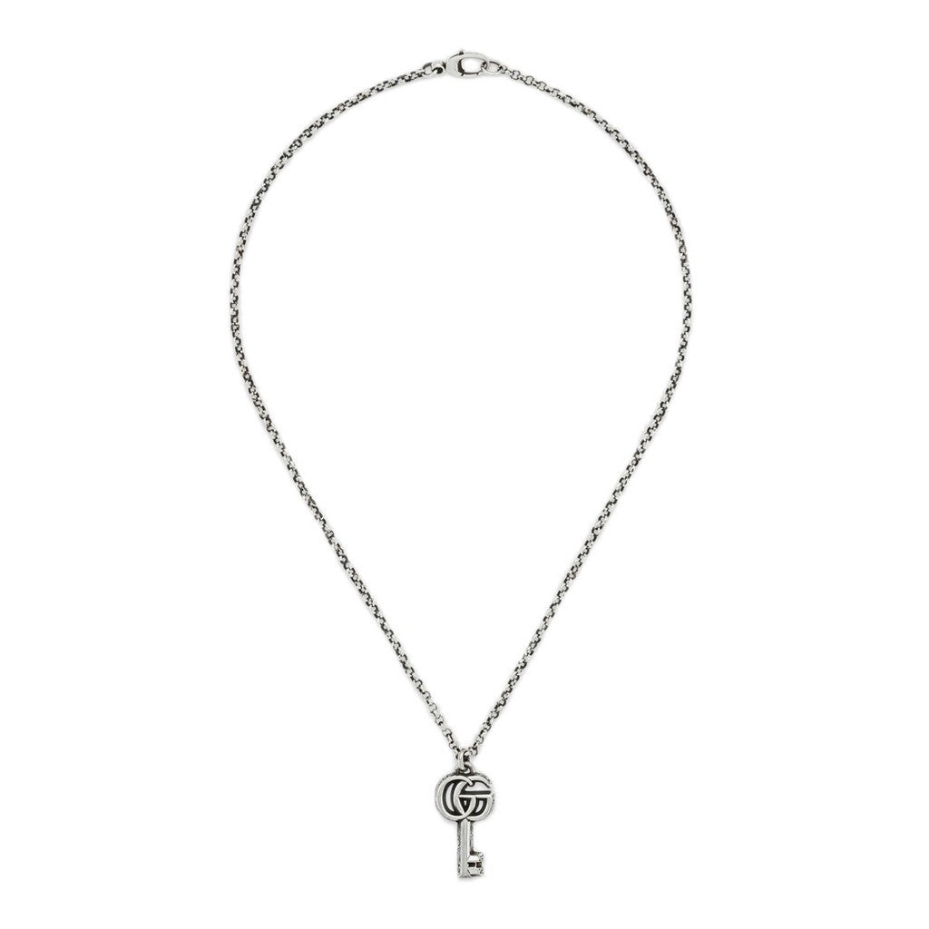 Collana Gucci GG Marmont YBB62775700100U pendente a chiave argento