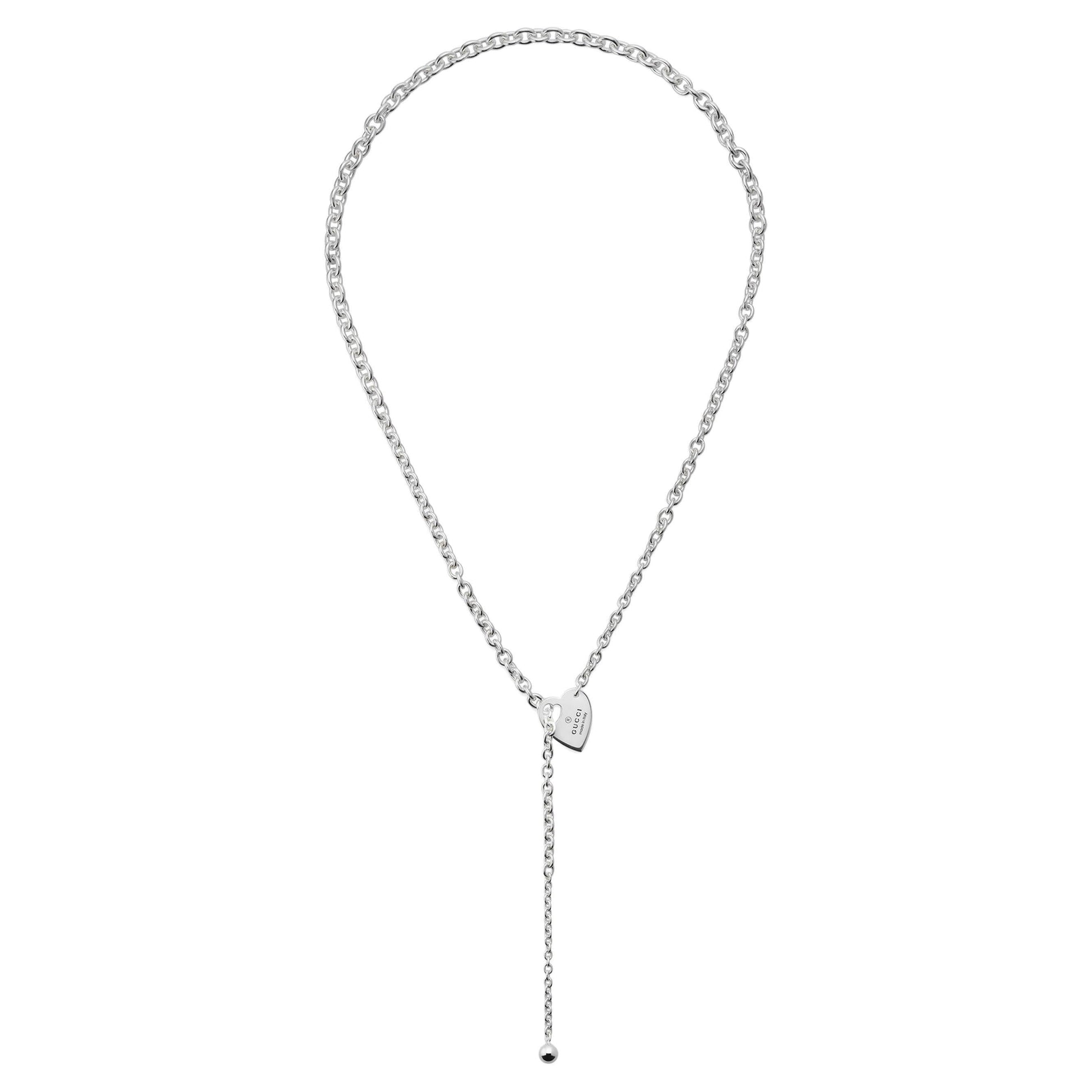 Collana Gucci Lariat YBB796347001 argento sterling 925