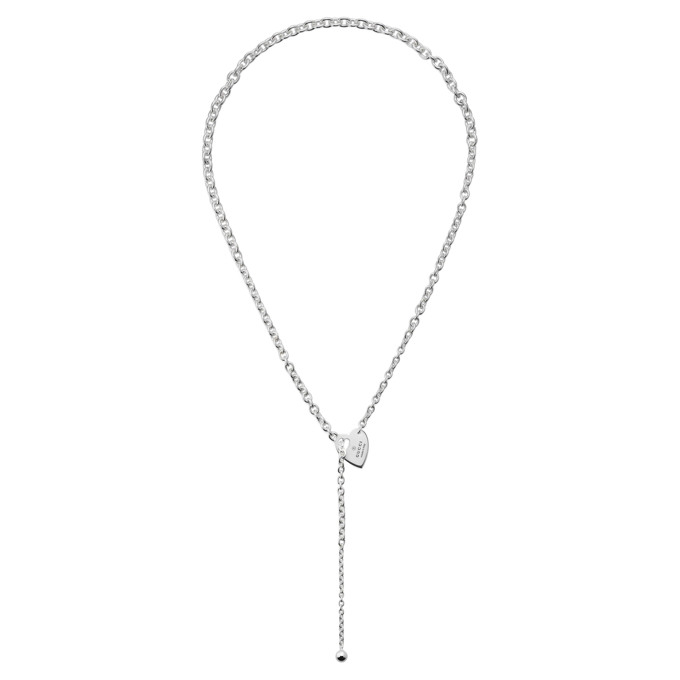 Collana Gucci Lariat YBB796347001 argento sterling 925
