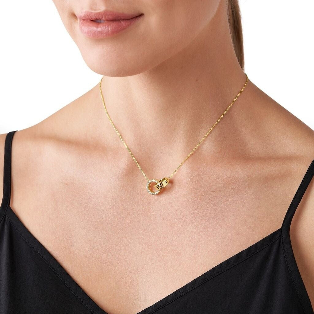Collana Michael Kors Premium MKC1554AN710 Pendente Zirconi Placcato Oro