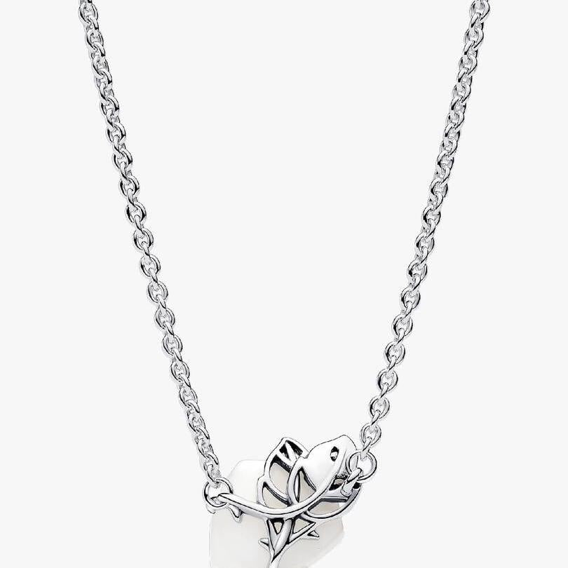 Collana Pandora Rosa Bianca 393206C01