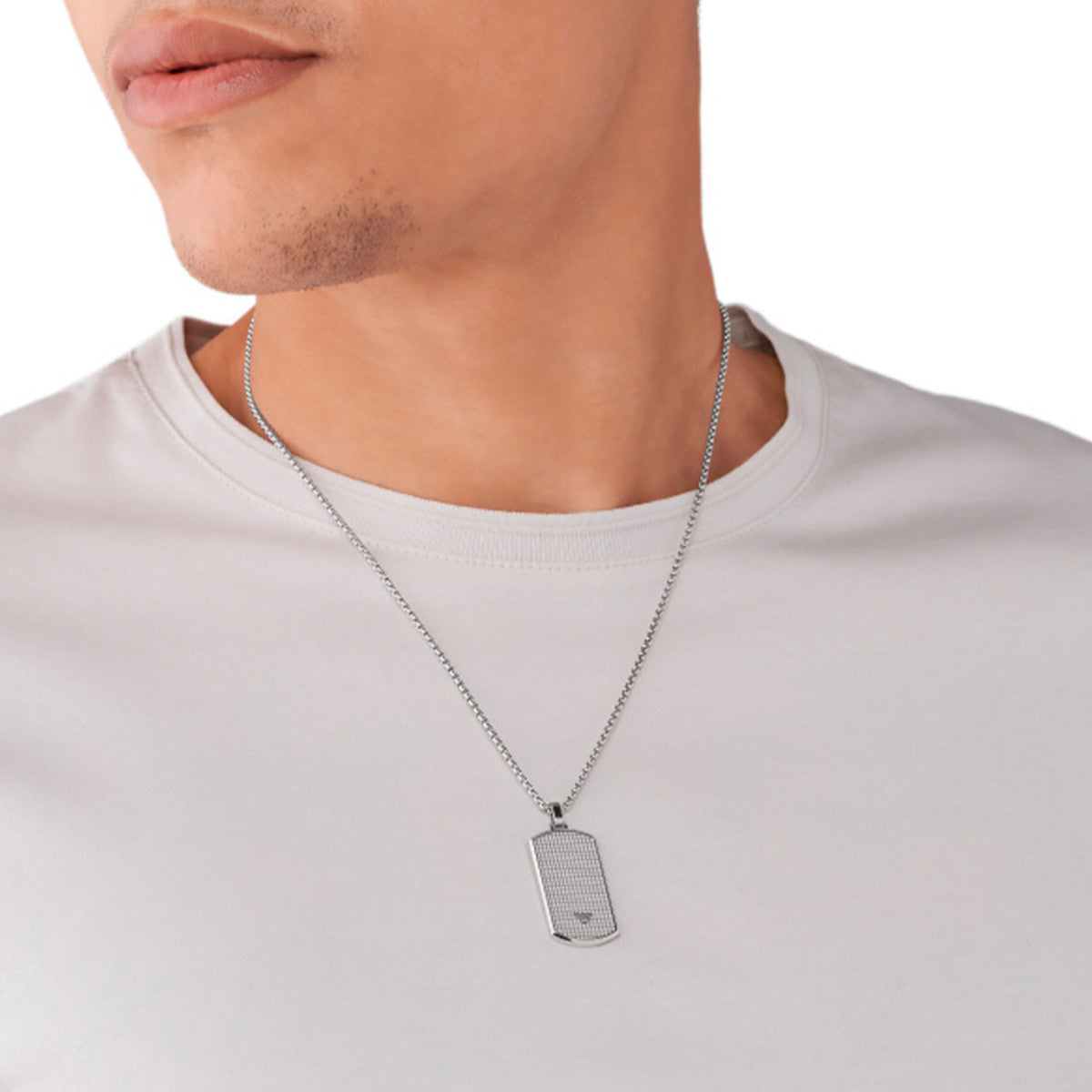 Collana Pendente Cilindro Emporio Armani Acciaio Nero EGS2986040