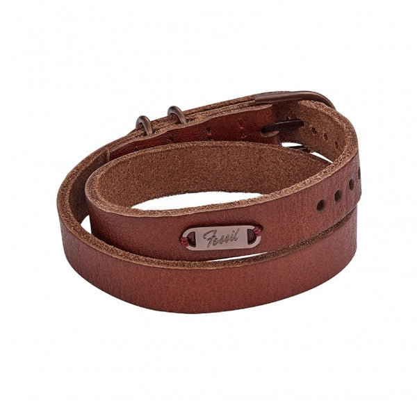 Collana Pendente Cuore Fossil in Acciaio Oro Giallo JF04127200