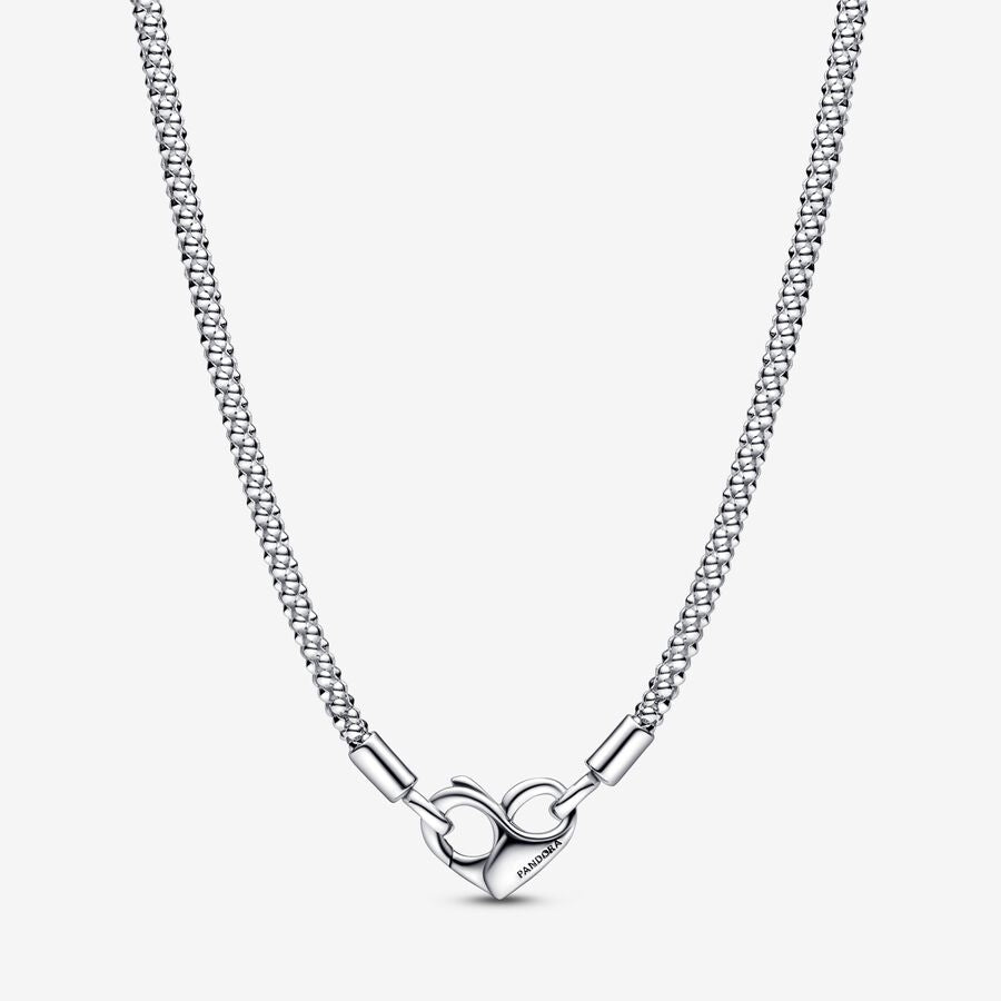 Collana Pendente Cuore Logo Liscio Pandora Argento 925 Lunghezza 45 cm 392451C00-45