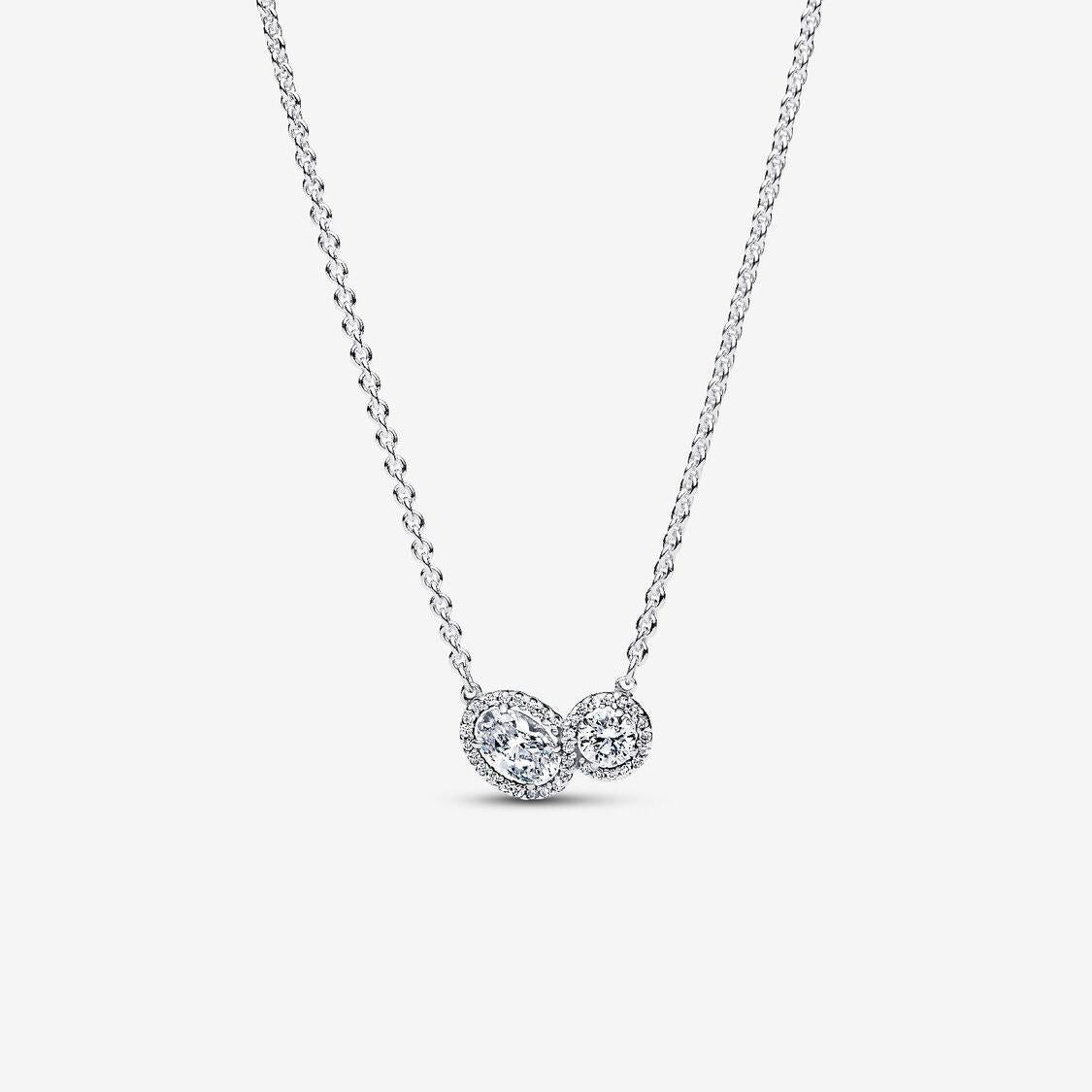 Collana Pendente Cuore Pavé Lilla Pandora Argento 925 Lunghezza 45 cm 393776C01-45