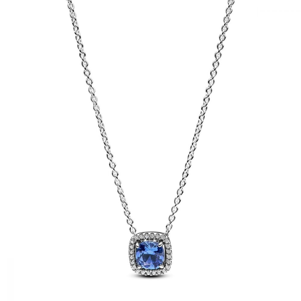 Collana Pendente Cuore Solitario Pavé Pandora Argento 925 Lunghezza 45 cm 393560C01-45