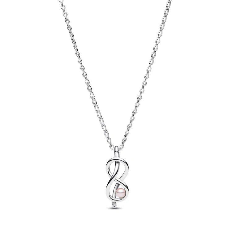 Collana Pendente Cuore a Pavé Trasparente Pandora Argento 925 Lunghezza 50 cm 393762C01-50