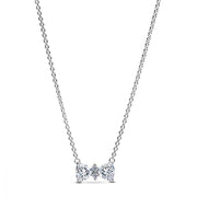 Collana Pendente Cuore a Pavé Verde Scuro Pandora Lunghezza 45 cm 393509C01-45