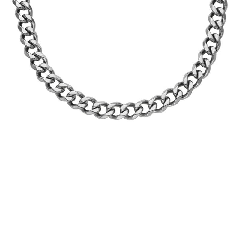 Collana Pendente Geometrico Fossil Acciaio Nero JF04614040
