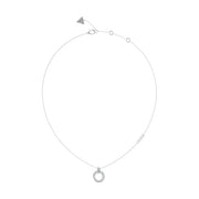 Collana Pendente Guess Circle Lights Acciaio Silver Zirconi