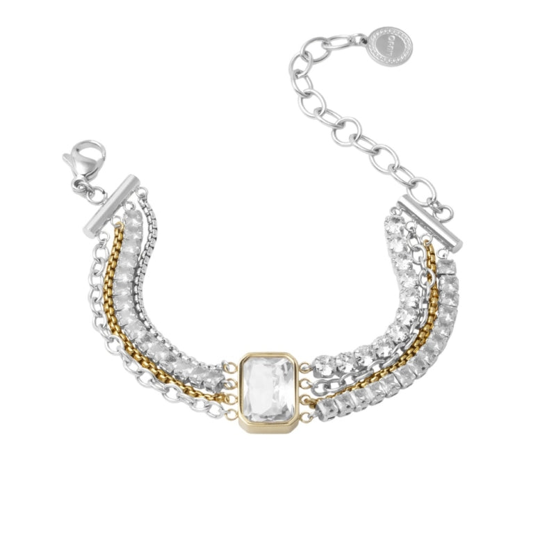 Liu Jo Crystal Logo Pendant Necklace LJ3092