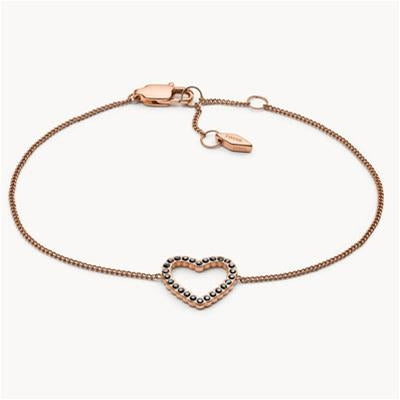 Collana Pendente Moneta Pelle Fossil Marrone JF03257791