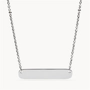 Collana Targhetta Cava Fossil Acciaio Nero JF02967040