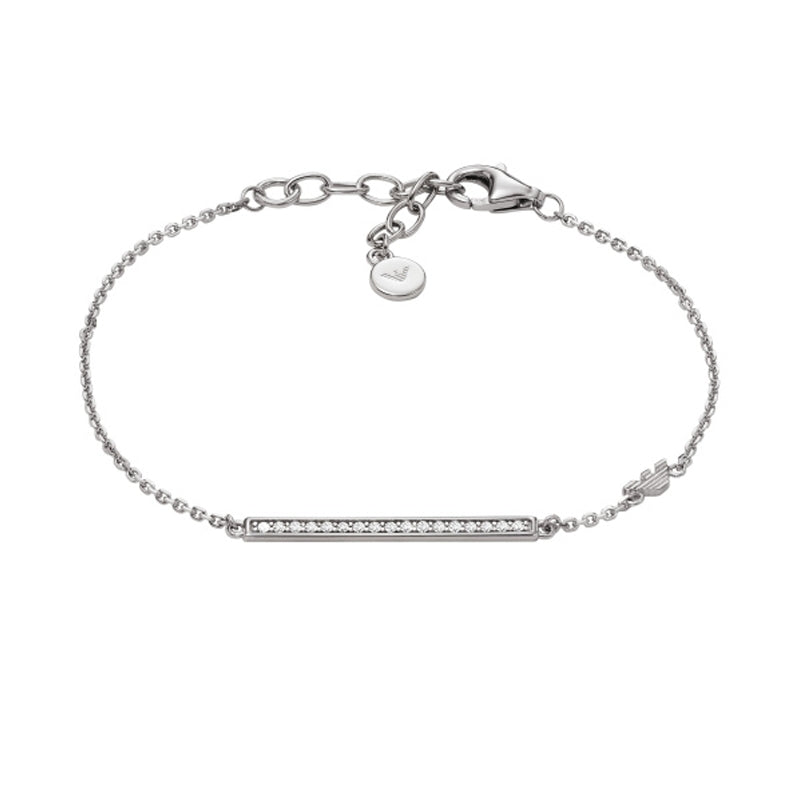 Collana Targhetta Doppio Logo Emporio Armani Acciaio Nero EG3592040