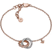 Collana Targhetta Logo Emporio Armani Acciaio Marrone EGS3005221