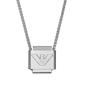 Collana Targhetta Logo Emporio Armani Acciaio Nero EGS2915040