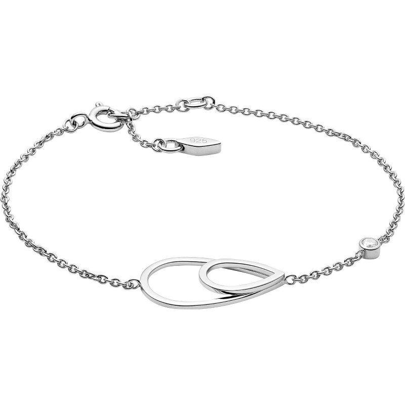 Collana Targhetta Logo Fossil Acciaio Nero JFS00481040