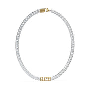 Collana Uomo Targhetta Logo Guess Oro Giallo JUMN03204JWYGSTT-U
