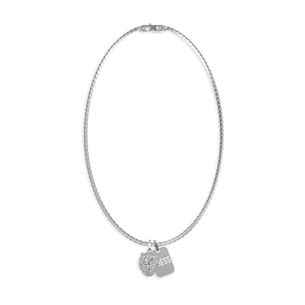 Guess Men's Simple Tag Necklace in Steel JUMN01300JWSTT-U