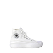 Converse White Cotton High Top Sneakers