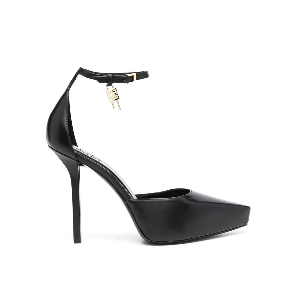 Décolleté Givenchy Nere in Pelle di Vitello con Tacco Alto (12.5 cm) e Dettaglio Lucchetto