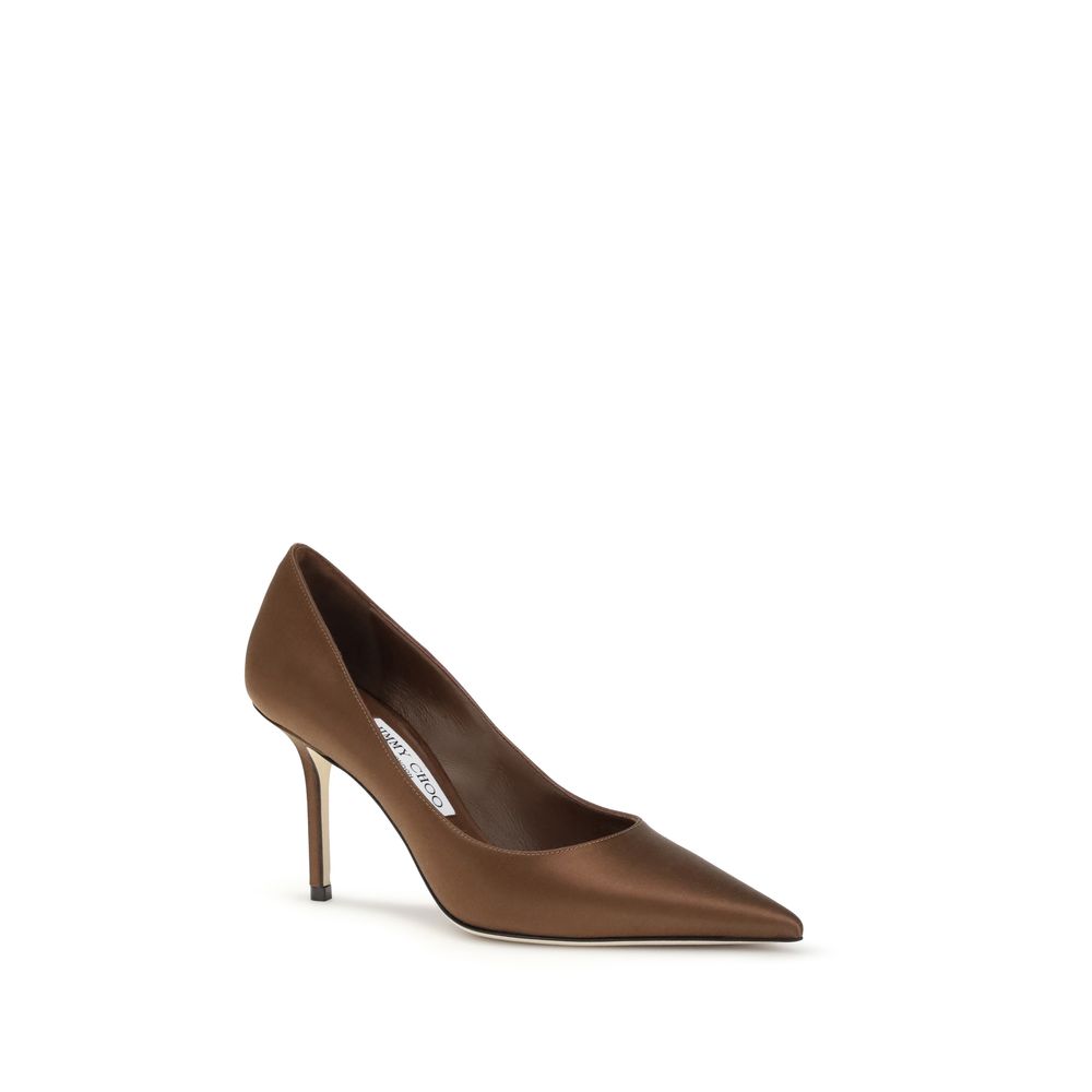 Décolleté Jimmy Choo LOVE Pumps in Seta Bronzo Tacco Alto
