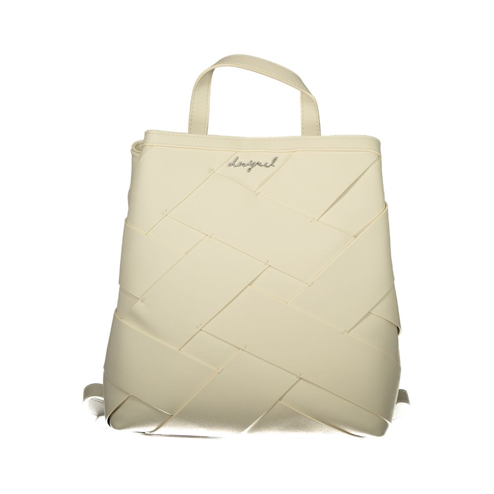 Desigual White Polyurethane Female Mini Backpack