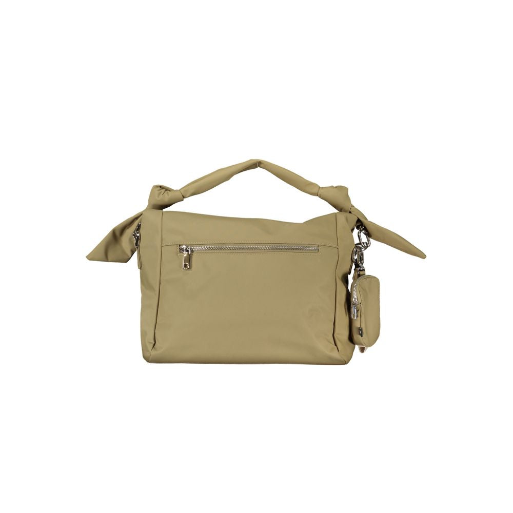 Desigual Borsa a Mano Chic con Dettagli a Contrasto in Poliuretano Bianco