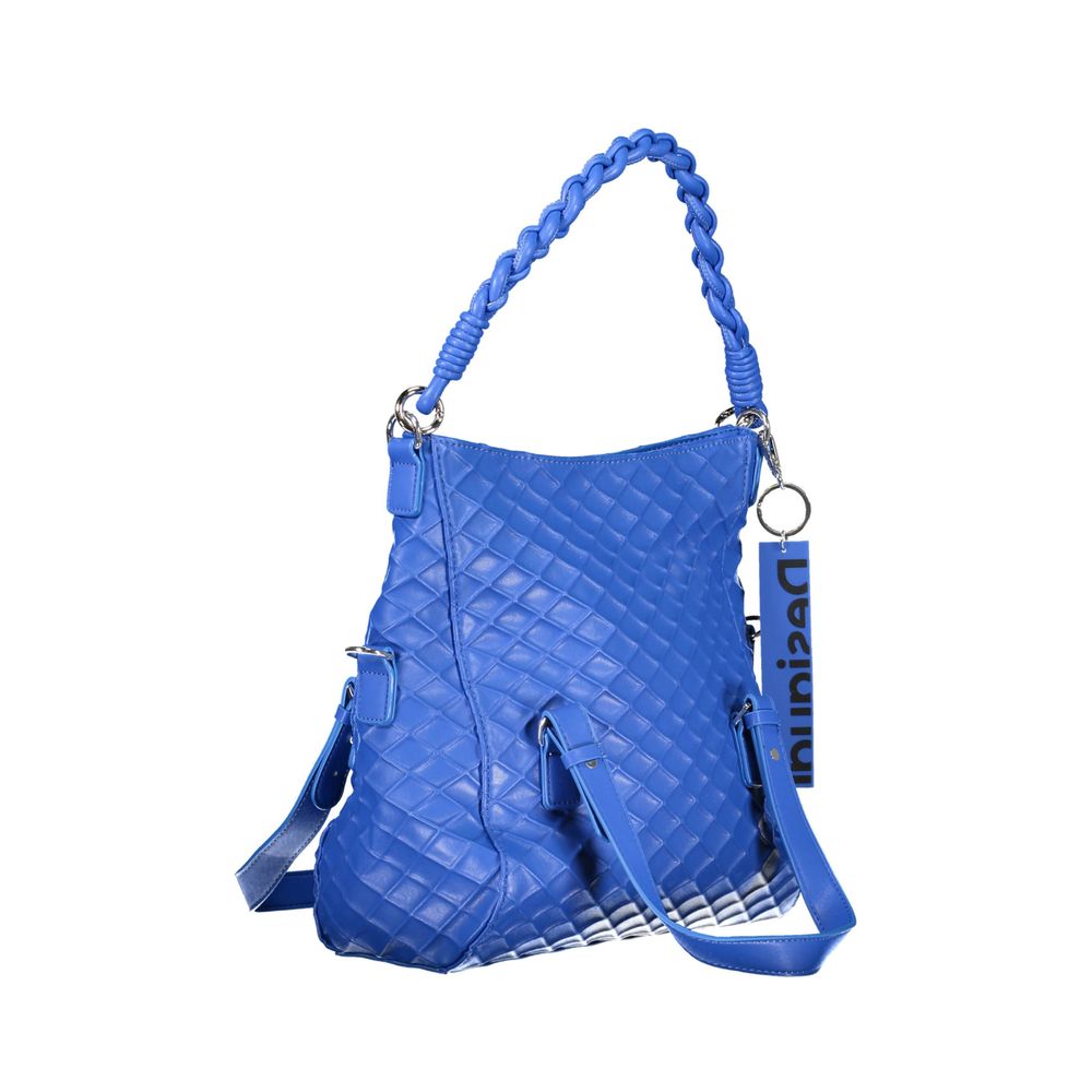 Desigual Borsa a Mano Multi-Manico e Tracolla in Polietilene Blu