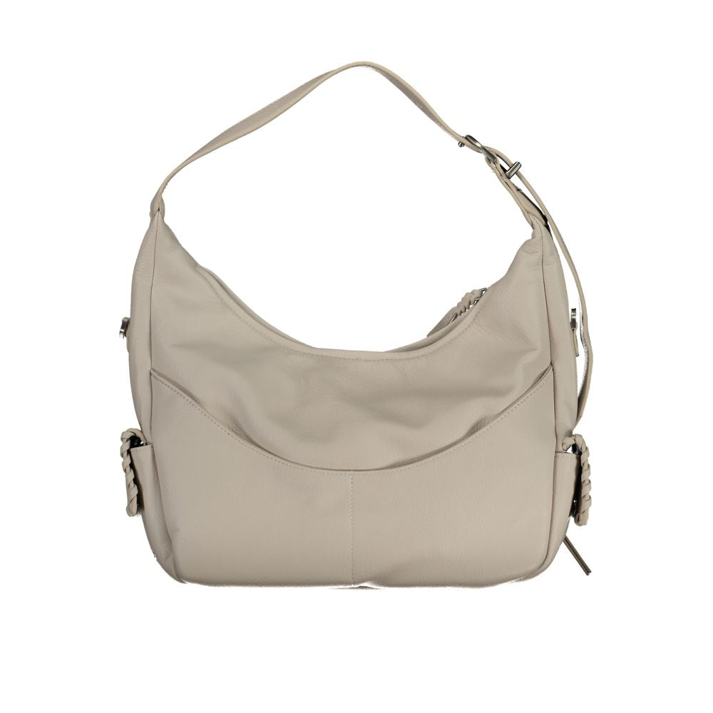 Desigual Borsa a Mano Multi-Tasche con Tracolla in Poliuretano Bianco
