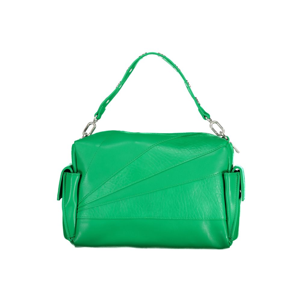 Desigual Borsa a Mano con Dettagli a Contrasto in Poliestere Bianco