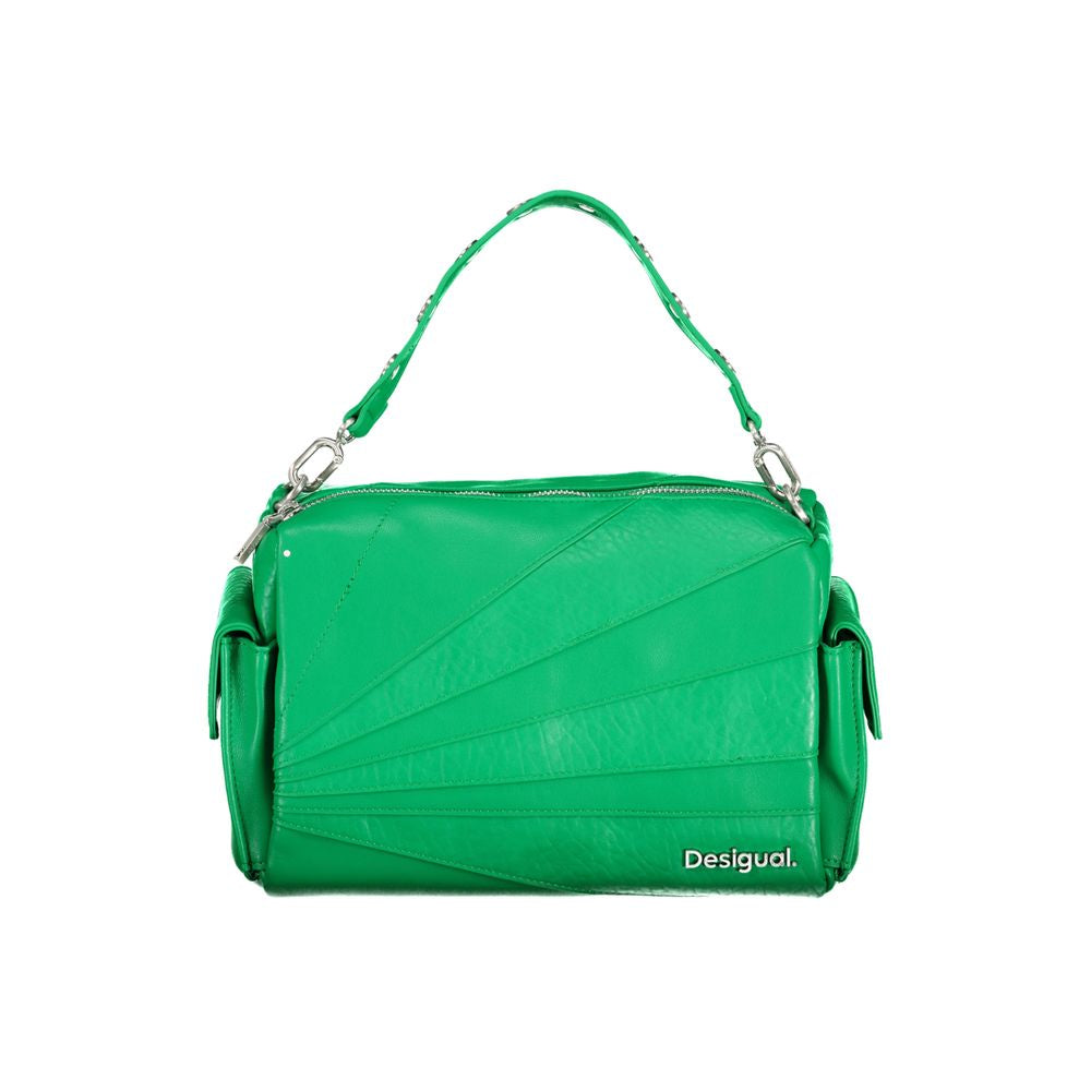 Desigual Borsa a Mano con Dettagli a Contrasto in Poliestere Bianco