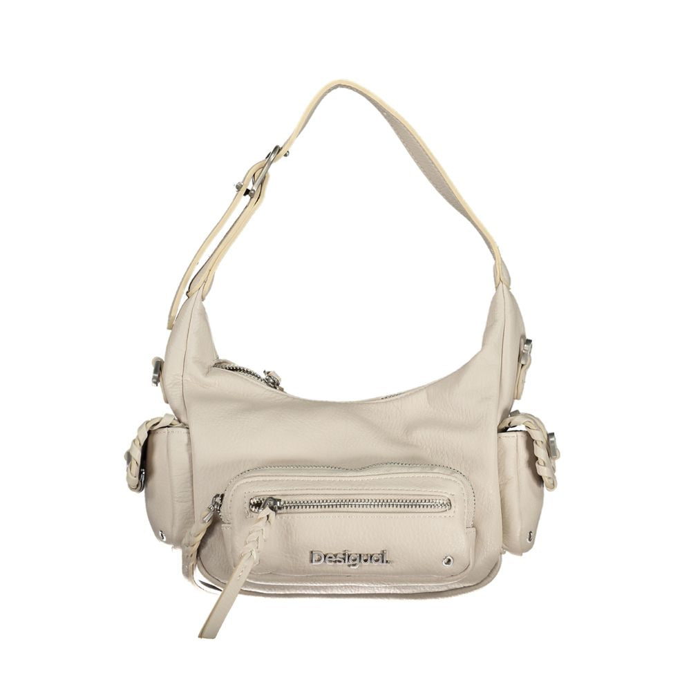 Desigual Borsa a Mano con Tracolla Regolabile in Poliuretano Verde